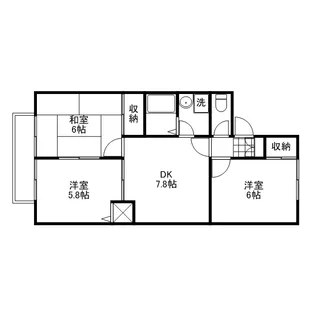 セジュール安東【2階】の間取り