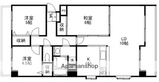広島県広島市中区上幟町【マンション】の間取り
