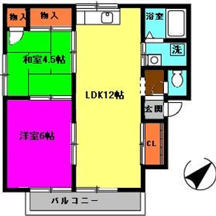 プレジールスミダ B棟【2階】の間取り