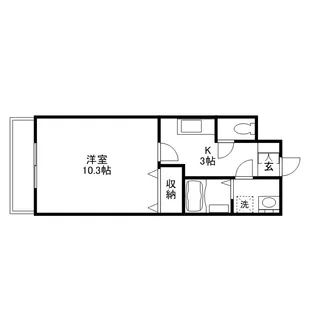 クオリテイハイムK【1階】の間取り