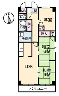ハウジング舟入南【0304号室】の間取り
