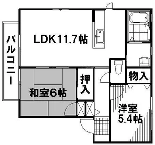 広島県広島市安芸区瀬野2丁目【アパート】の間取り