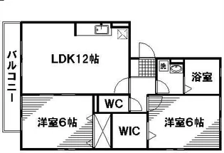 セジュール影橋B棟【3階】の間取り