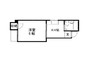 コーポラス寺町【504号室号室】の間取り
