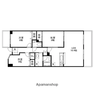 広島県広島市東区牛田早稲田2丁目【マンション】の間取り