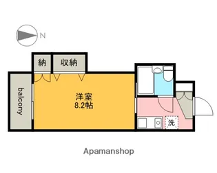 川本ビル【305号室】の間取り