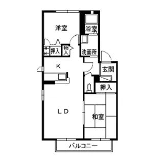 広島県広島市佐伯区八幡2丁目【アパート】の間取り