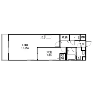 BーONE【401号室】の間取り