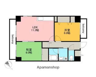 広島県広島市南区西霞町【マンション】の間取り