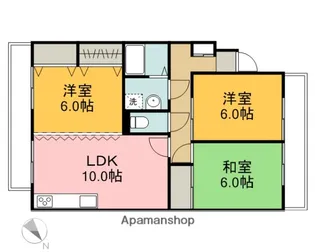 広島県広島市安佐南区高取北1丁目【マンション】の間取り