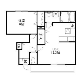 ミルトガーデン【1階】の間取り