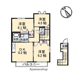 広島県東広島市西条町寺家【アパート】の間取り