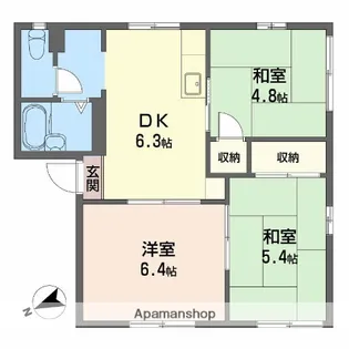 西原アパート【101号室】の間取り