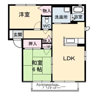 シャーメゾンプレシオンB棟【2階】の間取り