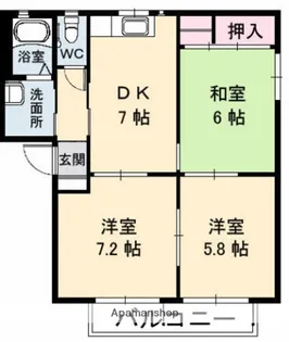 クレルバリュージュA棟【1階】の間取り