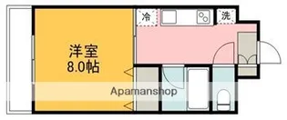 晩讃舘【406号室】の間取り