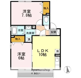 ジュネスⅣ【2階】の間取り