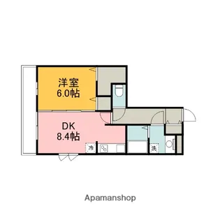 オークランドヒルズ広大前【101号室】の間取り