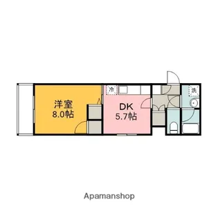 ヴィラ・カトレア【601号室】の間取り