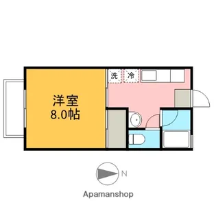 下見ハイツA棟【3号室】の間取り