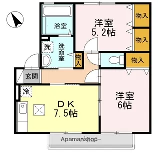 リンクス【102号室】の間取り