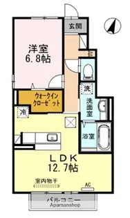 シャンテピエール【1階】の間取り