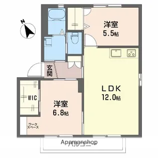 シャーメゾンエイレーネ3棟【2階】の間取り