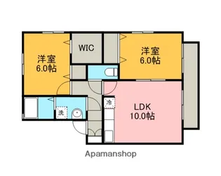 グランカーサASTYA棟【102号室】の間取り