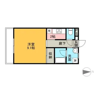 ヴィラポレール【2E号室】の間取り