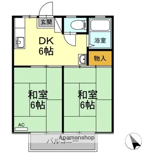 石川ハイツ【2階】の間取り