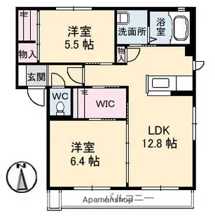 ロイヤル・オークス【2階】の間取り