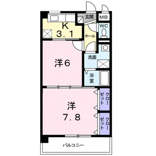 デスパシオA【2階】の間取り