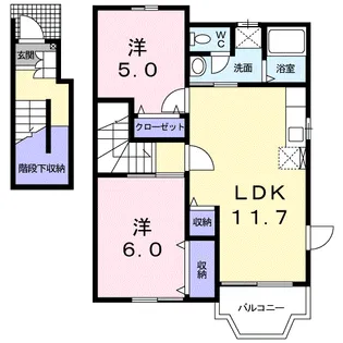 サンライト切田【2階】の間取り