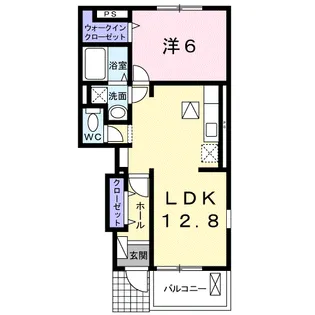 ジェルメ D【1階】の間取り