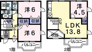 フォレストコート A【1階】の間取り