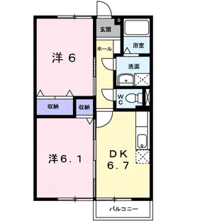 セレッソ楢原【2階】の間取り