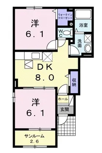 インフィニティ Ⅱ【1階】の間取り