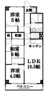 長者11マンション【101号室】の間取り