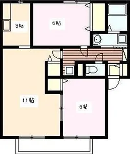 サンビレッジ八本松南E(ペット)【101号室号室】の間取り