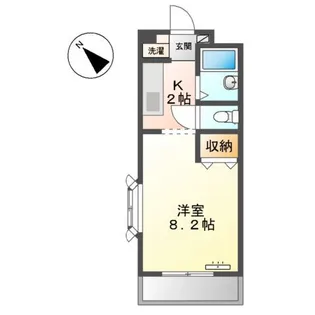 サンパティオ幸本Ⅰ【108号室】の間取り