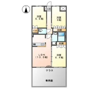 ソレアード【1階】の間取り