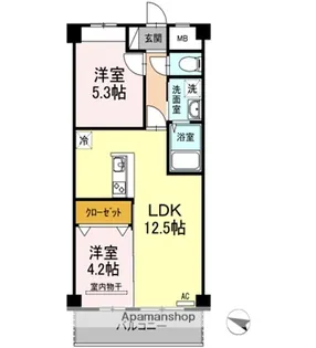 OTO寺家駅前【4階】の間取り