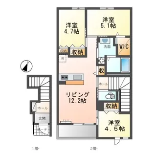 ムーンリバーB【2階】の間取り