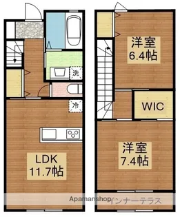 シャングリラB【102号室】の間取り