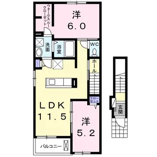 プランタンF【2階】の間取り