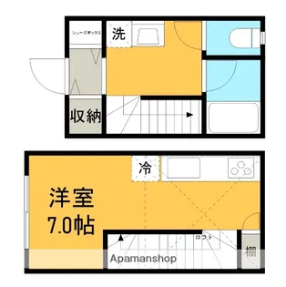CASA COZY寺家駅前【102号室】の間取り