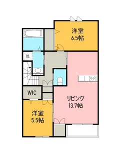 ヘーベルメゾン八本松【202号室】の間取り