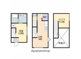 広島県東広島市西条西本町【アパート】の間取り