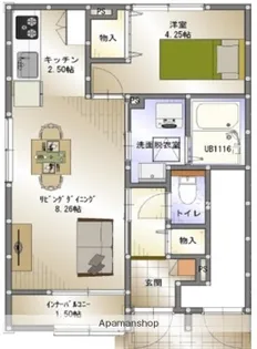 ソラーレ渡邉B【1階】の間取り