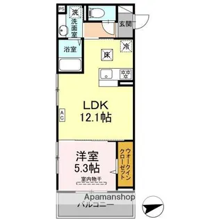 メゾングランレーヴ A棟【1階】の間取り